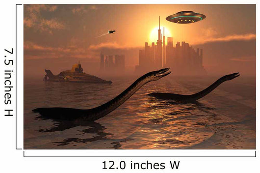 Plesiosaurs Co-existing alongside Ancient Wall Decal