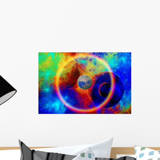 Lone Rough Planet Travelling Wall Decal