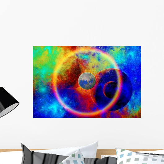 Lone Rough Planet Travelling Wall Decal