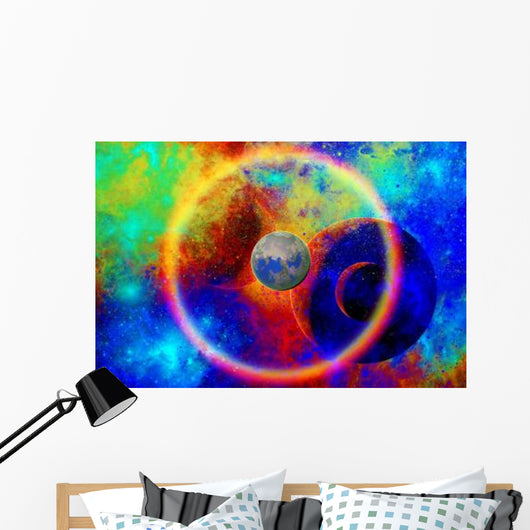 Lone Rough Planet Travelling Wall Decal