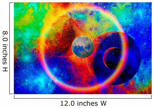 Lone Rough Planet Travelling Wall Decal