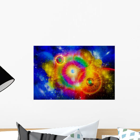 Vast Gaseous Nebula Illuminated Wall Decal