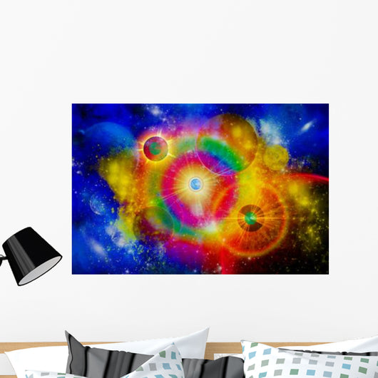 Vast Gaseous Nebula Illuminated Wall Decal