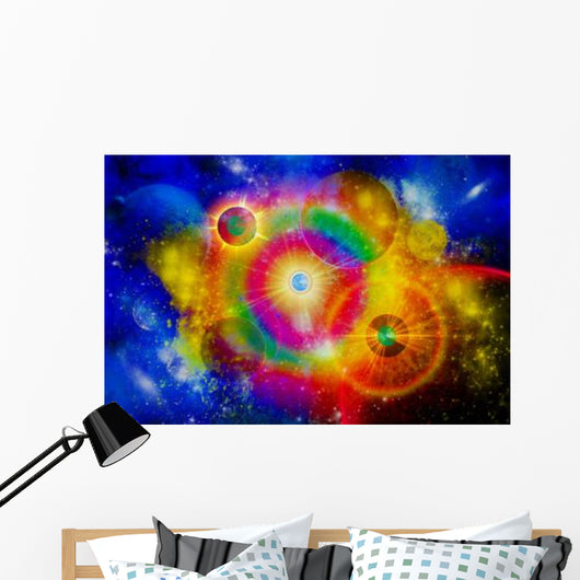 Vast Gaseous Nebula Illuminated Wall Decal