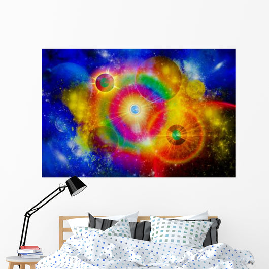 Vast Gaseous Nebula Illuminated Wall Decal