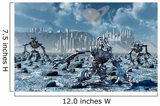 Robots Gathering Rich Mineral Wall Decal
