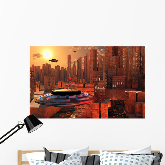 Alien Race Migrating from Wall Decal