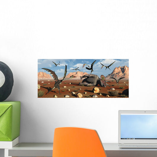 Quetzalcoatlus Scavenge Remains Dead Wall Decal