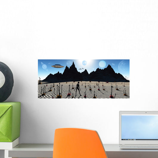 Reptoid Alien Being Distant Wall Decal