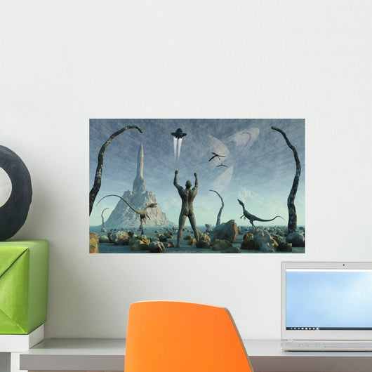 First Man Adam Greets Wall Decal