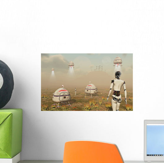 Robots and Machines Mining Wall Decal
