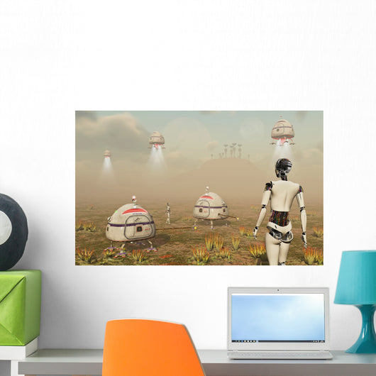 Robots and Machines Mining Wall Decal