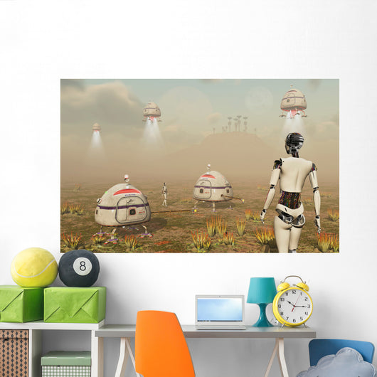 Robots and Machines Mining Wall Decal