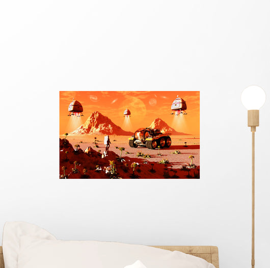 Machines Arriving Alien World Wall Decal