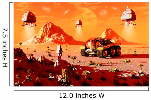 Machines Arriving Alien World Wall Decal