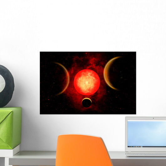 Red Giant Star Planetary Wall Decal