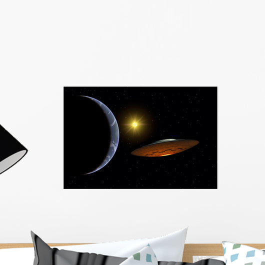 Ancient Aliens Arriving at Planet Wall Decal