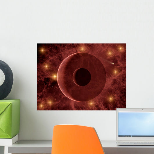 Comet Passing through Nebulous Wall Decal