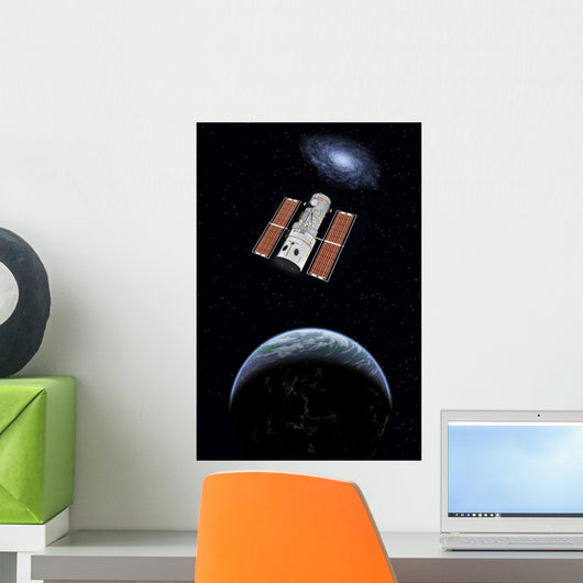 Hubble Space Telescope Earth Vertical Wall Decal
