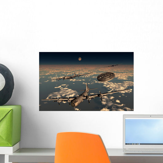 Ufo Buzzing Group B-29 Wall Decal