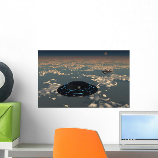 American F-22 Raptor Chasing Wall Decal