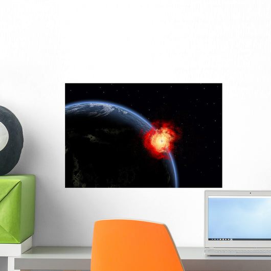 Powerful Explosion Earth's Surface Wall Decal
