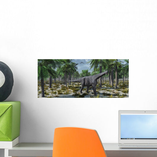 Lone Herbivorous Camarasaurus Dinosaur Wall Decal