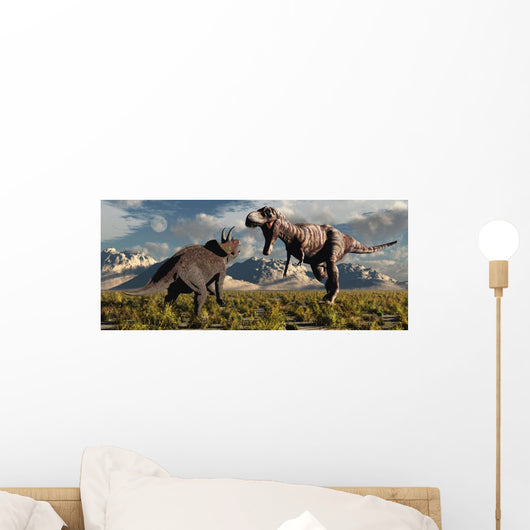 Tyrannosaurus Rex and Triceratops 1 Wall Decal