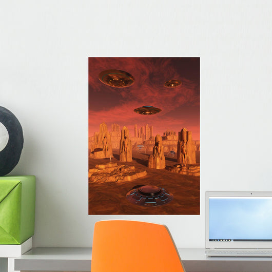 Members Planets Advanced Civilization Vertical Wall Decal