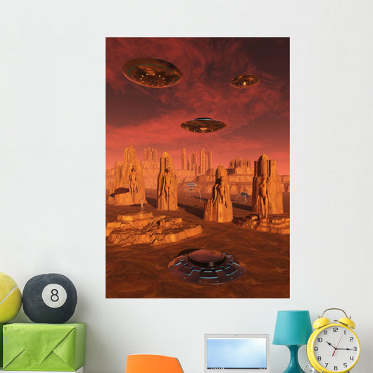 Members Planets Advanced Civilization Vertical Wall Decal