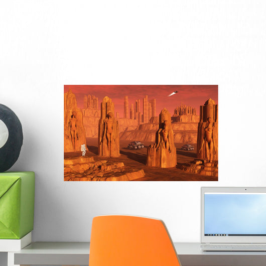 Team Explorers from Earth Multiple Monuments Wall Decal