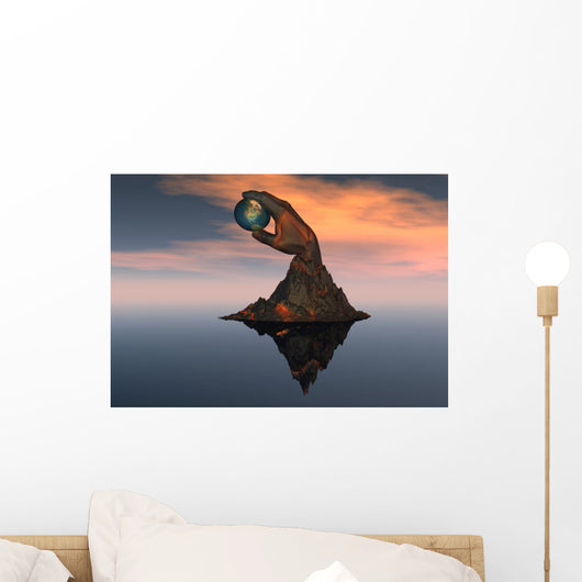 3D Conceptual Image World Americas Wall Decal