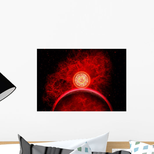 Supernova Destroying Itself Red Wall Decal