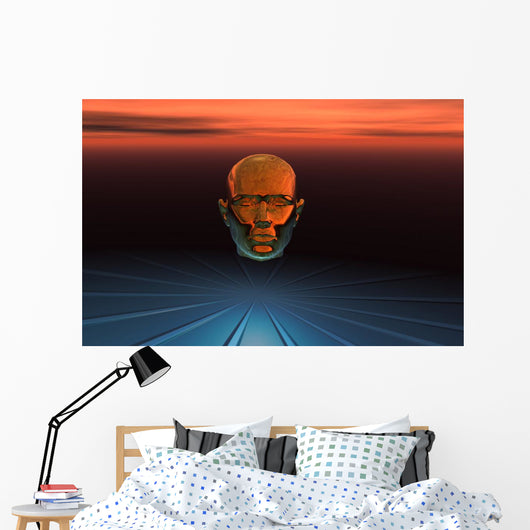 Central Computer Brain Interlinked Wall Decal