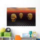 Central Computer Brain Interlinked Trio Wall Decal