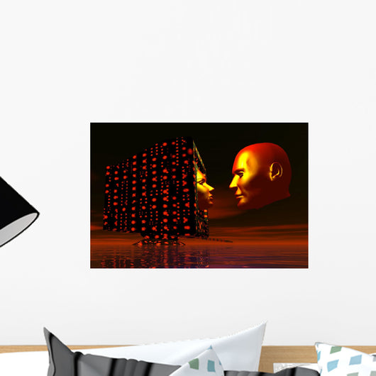 Romance over Internet Dark Wall Decal