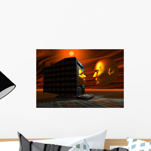 Romance over Internet Wall Decal