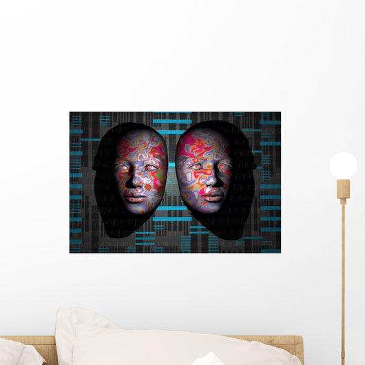 Computer Minds Linking Global Wall Decal