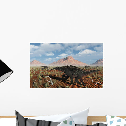 Herd Miragaia Dinosaurs Migrating Wall Decal