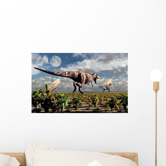 Hungry Tyrannosaurus Rex Chasing Wall Decal
