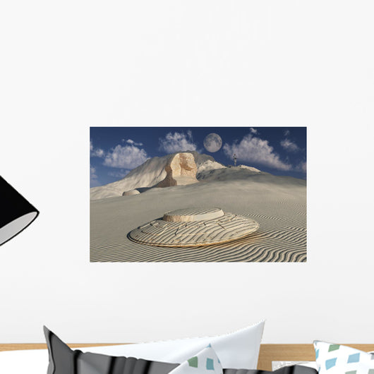 Artist's Concept Sphinx and UFO Wall Decal