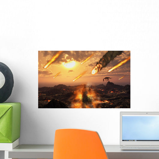 Falling Asteroid and Meteorites Wall Decal
