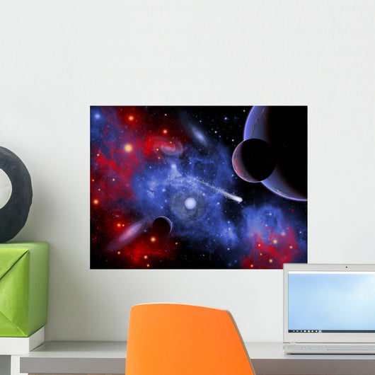 Comet Passing through Young Wall Decal