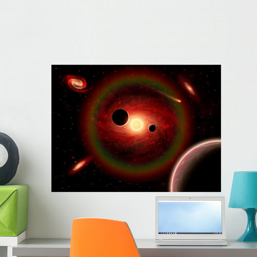Wandering Comet Passing through Star System Wall Decal