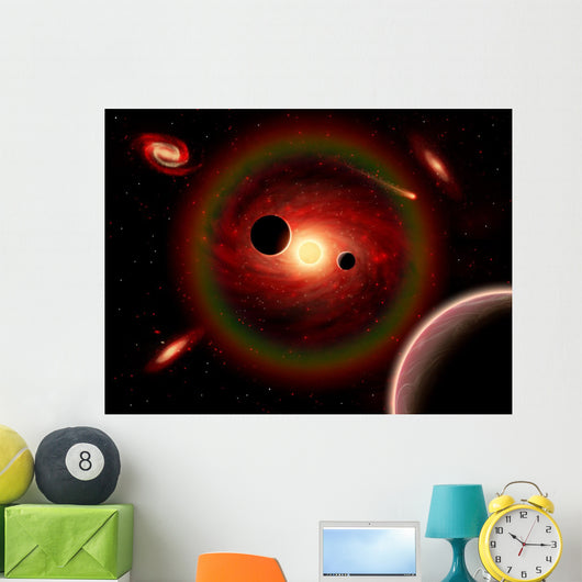 Wandering Comet Passing through Star System Wall Decal
