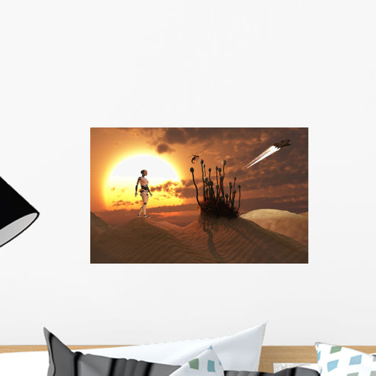 Android Harvesting Rare Plant Wall Decal