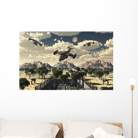 Futuristic Military Base Wall Decal