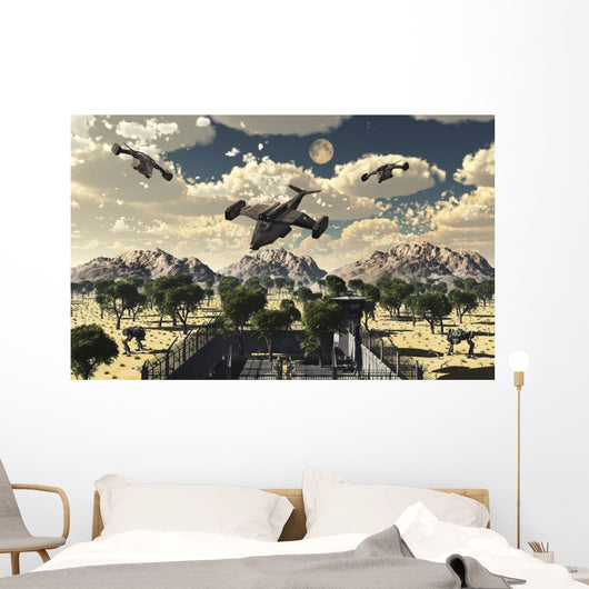 Futuristic Military Base Wall Decal