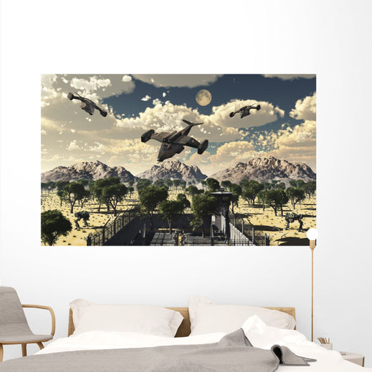Futuristic Military Base Wall Decal