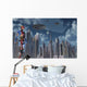 Futuristic City Where Robots Wall Decal